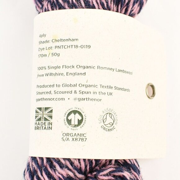 Garthenor Pentland Yarn Organic Romney Lambswool 4-Ply Cheltenham - Picture 2 of 3